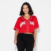 Women's Game Day Cropped Elbow Sleeve V-Neck Athletic Jersey - Wild Fable™ - 2 of 3