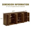 67" Modern Sideboard Buffet Cabinet, 6-Door Large Capacity Storage Cabinet for Living Room Kitchen-3irtyhousy - 4 of 4