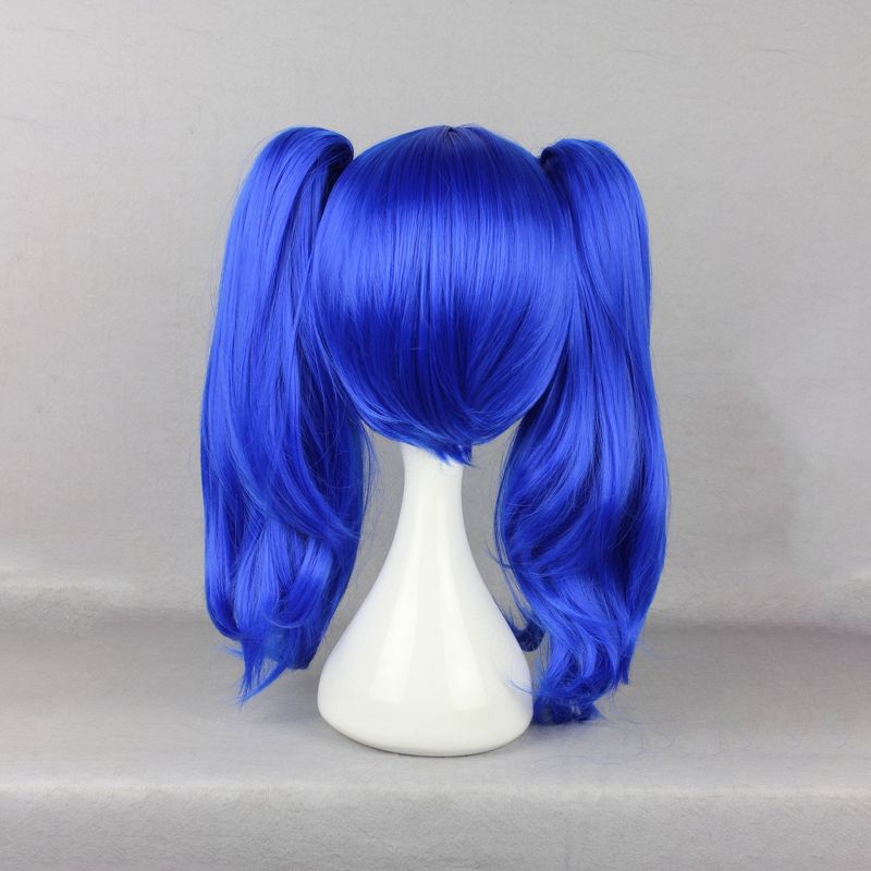 Unique Bargains Women's Wigs 18" Blue with Wig Cap, 4 of 7