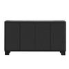 DOMETOUR Wood Traditional Style Sideboard with Adjustable Shelves and Gold Handles for Kitchen Dining Room and Living Room - 3 of 4