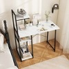 Tangkula Computer Desk w/ Shelves 3-Tier Storage Bookshelf Ladder-shaped Metal Frame - 3 of 4