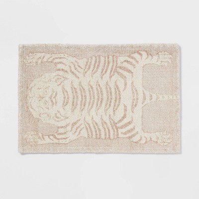 20"x30" Tiger Print Bath Rug Tan - Threshold™