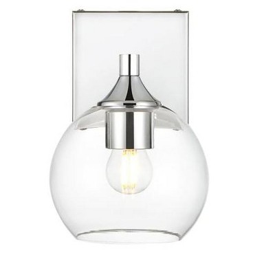 Elegant Lighting Foster 1 light Chrome and Clear Bath Sconce