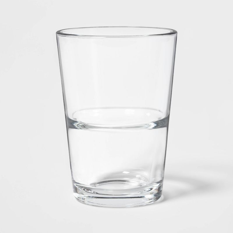 Glass Stackable Tumblers Set of 6 - Threshold™, 1 of 3