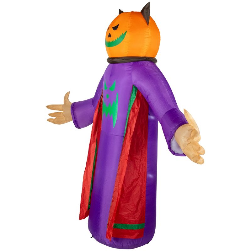 Northlight 8' Lighted Jack-O-Lantern Grim Reaper Inflatable Outdoor Halloween Decoration, 4 of 7