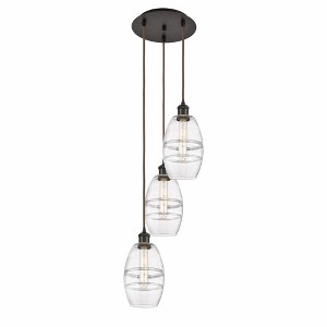Vaz - 3 Light Cord Hung Multi Pendant In Industrial Style-25.13 Inches Tall and 12.38 Inches Wide - 1 of 1
