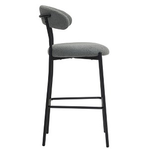 Ridstar Set of 2 Modern Counter Height Stool For Living Room, Bedroom & Bar-Grey - 1 of 4