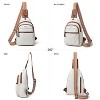 Generic Sling Bag Faux Leather Anti Theft Small Fanny Pack Crossbody Chest Bags Purse Waterproof Beige Brown - 4 of 4
