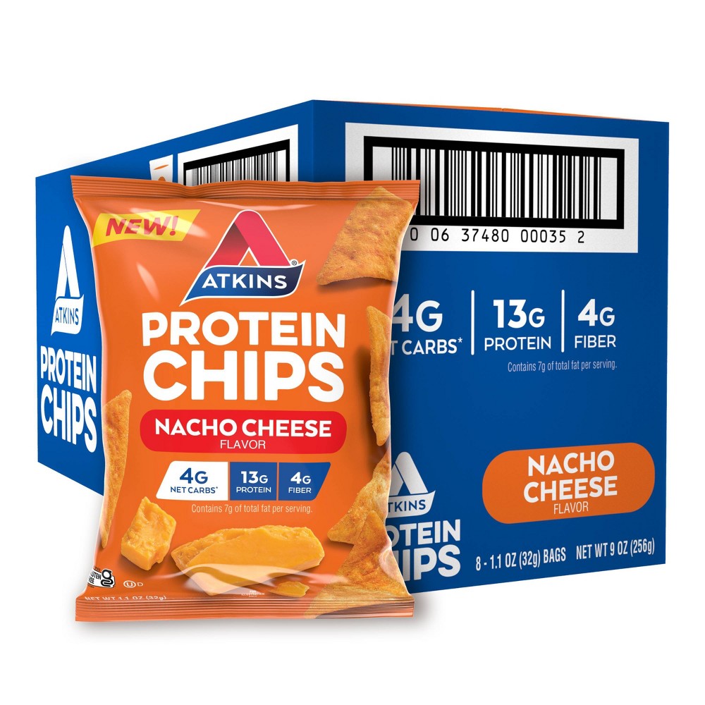 UPC 637480000345 product image for Atkins Nacho Cheese Protein Chips - 8ct | upcitemdb.com
