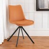 HomeRoots Orange And Black Faux Leather Dining Side Chair - 2 of 4