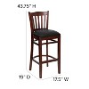 Flash Furniture Vertical Slat Back Wooden Restaurant Barstool - 4 of 4