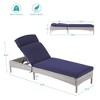 Sonkuki Patio Lounge Chaise Chair with Gray Wicker Weather-Resistant Chair - 3 of 4