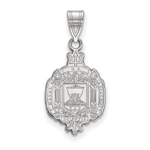 Black Bow Jewelry Sterling Silver Navy Midshipmen NCAA Large Pendant - 1 of 3