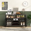 Tangkula Wine Bar Cabinet 55-Inch Buffet Sideboard with 8-Bottle Wine Racks - image 2 of 4