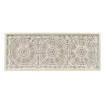 Henna Framed Medallion Rice Paper Shadow Box Wall Decor Off-White - Ink+Ivy