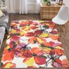Modern Bright Floral Low Pile Non-Slip Washable Indoor Area Rugs for Living Room Dining Bedroom - 2 of 4