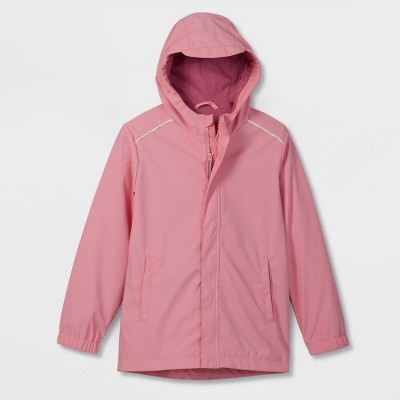 Kids' Solid Long Sleeve Rain Jacket - Cat & Jack™ Pink