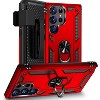 SAHARA - Raider Series Kickstand Case with Belt Clip for Samsung Galaxy S23 Ultra - Red - 3 of 4