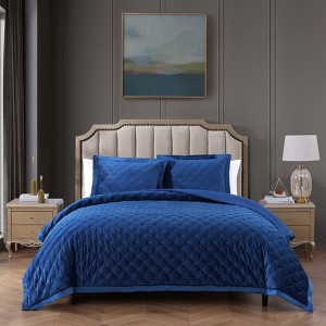 Bebejan 3 Piece Velvet Comforter Set - 1 of 4