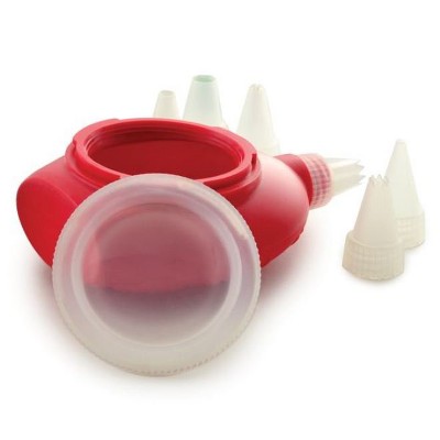 Norpro Silicone Icing Decorator with 6 Tips - Frosting Cookies Cakes Cupcakes
