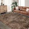 Coolmee Vintage Area Rug Washable Living Room Carpet Non Slip Bedroom Indoor Office Low Pile Traditional Distressed Retro Accent Rug for Dining Room - 2 of 4