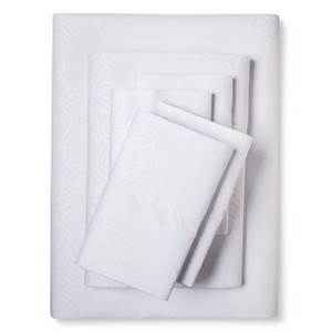 Christopher Knight Home Natalia Cavalletto Swirl Design Sheet Set - White (Queen)