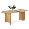 7-Piece Dining Set for 6,Modern Oval Dining Table with Boucle Dining Chairs with Arm for Dining Room,Kitchen Furniture-Tanpinhause - 4 of 4