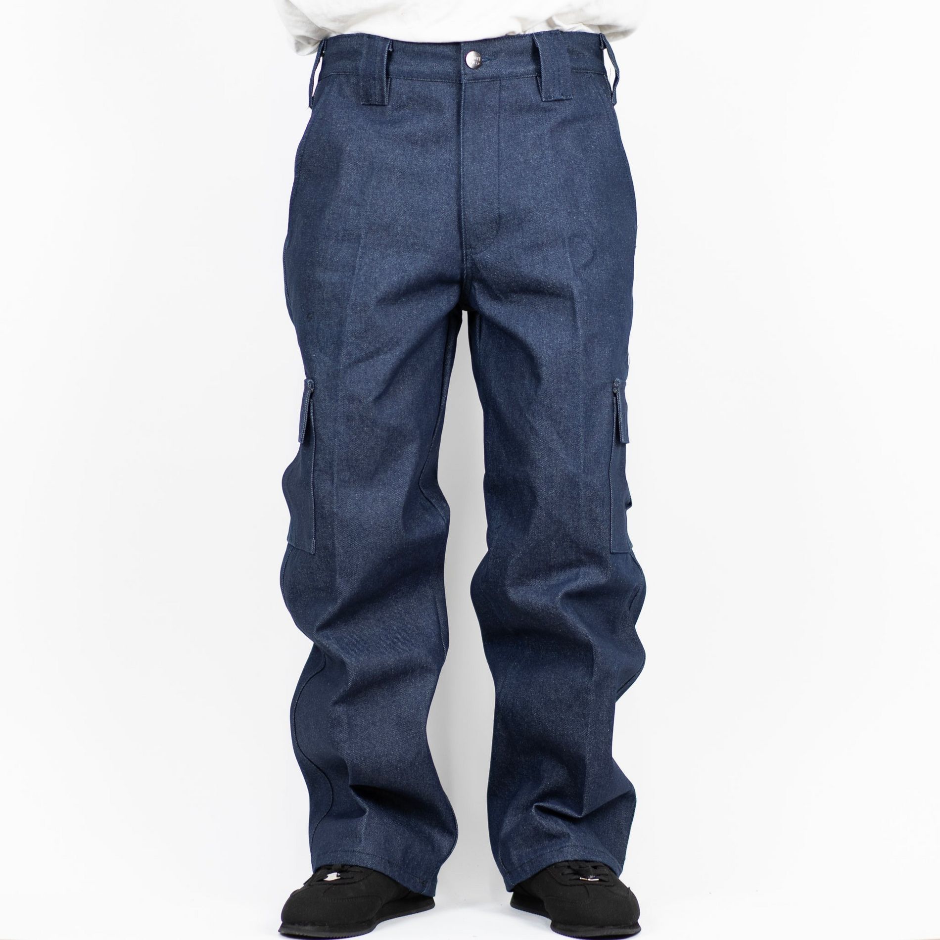FB County Cargo Hard Denim Pants - Indigo Blue (32x32)