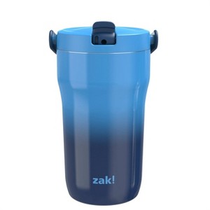 Zak Designs 14 fl oz Double Walled Stainless Steel Sutton Grip Insulated Tumbler - 1 of 4