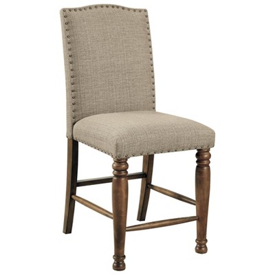 Set of 2 Lettner Upholstered Barstool Gray/Brown - Signature Design by Ashley