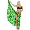 LA LEELA Women's Wraps Summer Long Pareos Vacation Skirt Bathing Suit Cover-Up Beach Bikini Beachwear Sarong Coverups Swimwear for Women Green, Tree - 4 of 4