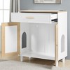 Sideboard Cabinet with USB, Compact Buffet Console with Drawer and Doors, MDF Storage Accent Cabinet for Dining Room - 4 of 4