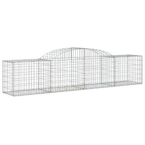 vidaXL Gabion Basket Silver Galvanized iron 78.7 x 11.8 x 23.6 in - 118.1" x 19.7" x 23.6"/31.5" 1 - 1 of 4