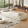 GDFStudio Candy 2 pcs Oversized Corduroy 150" W Upholstered Sofa Bed, 75" D Chaise Lounge - 2 of 4
