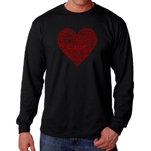 LA Pop Art Love Yourself - Men's Word Art Long Sleeve T-Shirt - 1 of 4