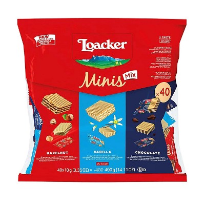 Loacker Minis Wafer Variety Pack - 40 Individually Wrapped Snack Packs