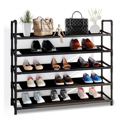 Vasagle 6-tier Shoe Rack, Shoe Organizer For Closet, 24-30 Pairs Of Shoes,  11.8 X 39.4 X 43.3 Inches, Rustic Brown And Black : Target
