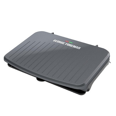 Nonstick Cooking Surface Silver by George Foreman 144-sq in 9 Serving Classic-Plate Grill BBQ And Panini Press 