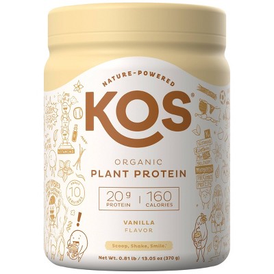 KOS Organic Vegan Protein Powder - Vanilla - 13.05oz