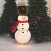 Everstar 48in  Pop Up Fluffy Snowman With String Lights Sculpture, White - 2 of 4