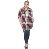 Plus Size Plaid Tunic Shirt - White Mark - 2 of 4