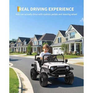 TackView12V Kids Electric Ride-On Truck with Remote Control - Bluetooth Music Player, Lights - 1 of 4