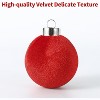 COZONY 25-Piece 6cm Velvet Christmas Ornament Balls Set for Tree and Home Decor - 3 of 4
