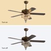 YIYIBYUS 52-in Retro 3-Light Reversible Ceiling Fan with 5 Wood Blades - 3 of 4