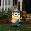 Gemmy Airblown Inflatable Stuart w/ Thanksgiving Banner/Pumpkin Universal , 3.5 ft Tall, Multicolored - 2 of 4