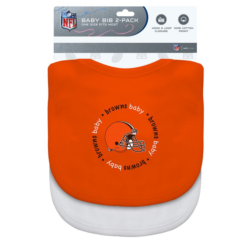 BabyFanatic Officially Licensed Unisex Baby Bibs 2 Pack - NFL Cleveland Browns, 3 of 6