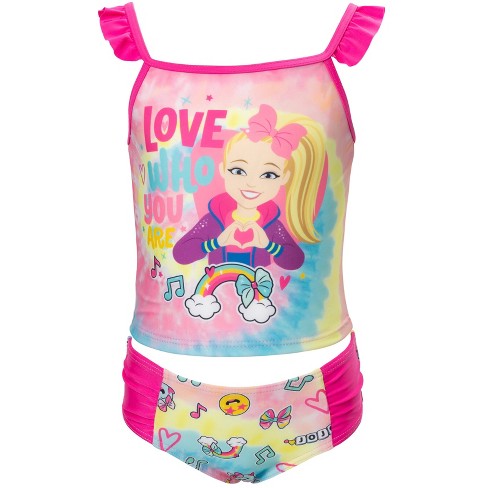 Jojo Siwa Girls Racerback Tankini Top And Bikini Bottom Swim Set