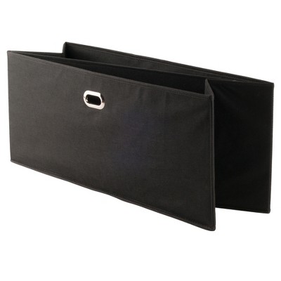 Black Transitional Fabric Open Top Storage Baskets, Set of 2