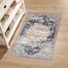 Oriental Medallion Printed Area Rug, 2x3 Low Profile Pile Rubber Backing Indoor Vintage Rugs, Ideal for Living Room Dining Room Bedroom Office - 2 of 4