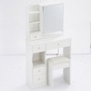 NicBex 29"/37" Makeup Vanity with Padded Stool,Vanity Desk with Sliding Mirror,Dressing Table for Bedroom,Multi Layer Storage Vanity Table - 4 of 4